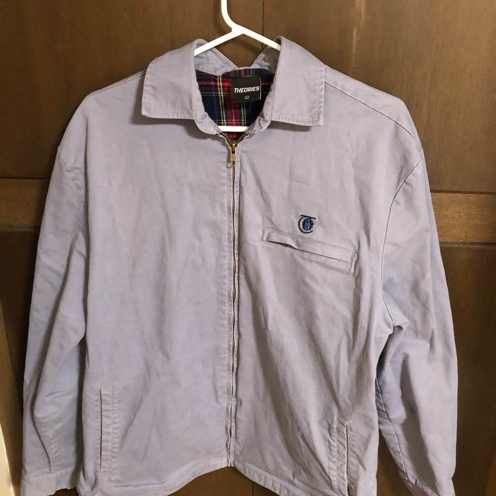 Theories of Atlantis Gray Zip Up Jacket Large